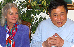 Suzy Driver and H.H. Prof. Thomas Lin Yun